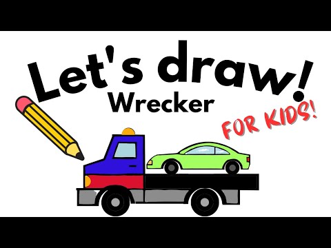How to Draw a Wrecker (Tow Truck)- Art for Kids [Video]