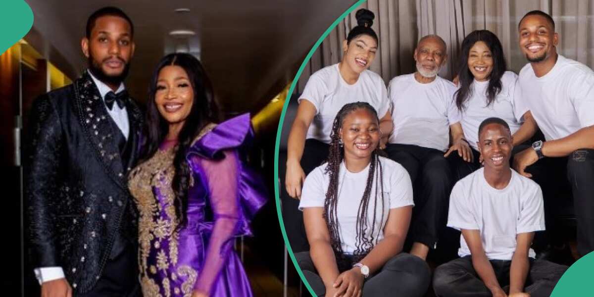 Alexx Ekubo Shares Pics, Videos of Family Time, Tries to Get His Christian Mum to Sing Asakes Song