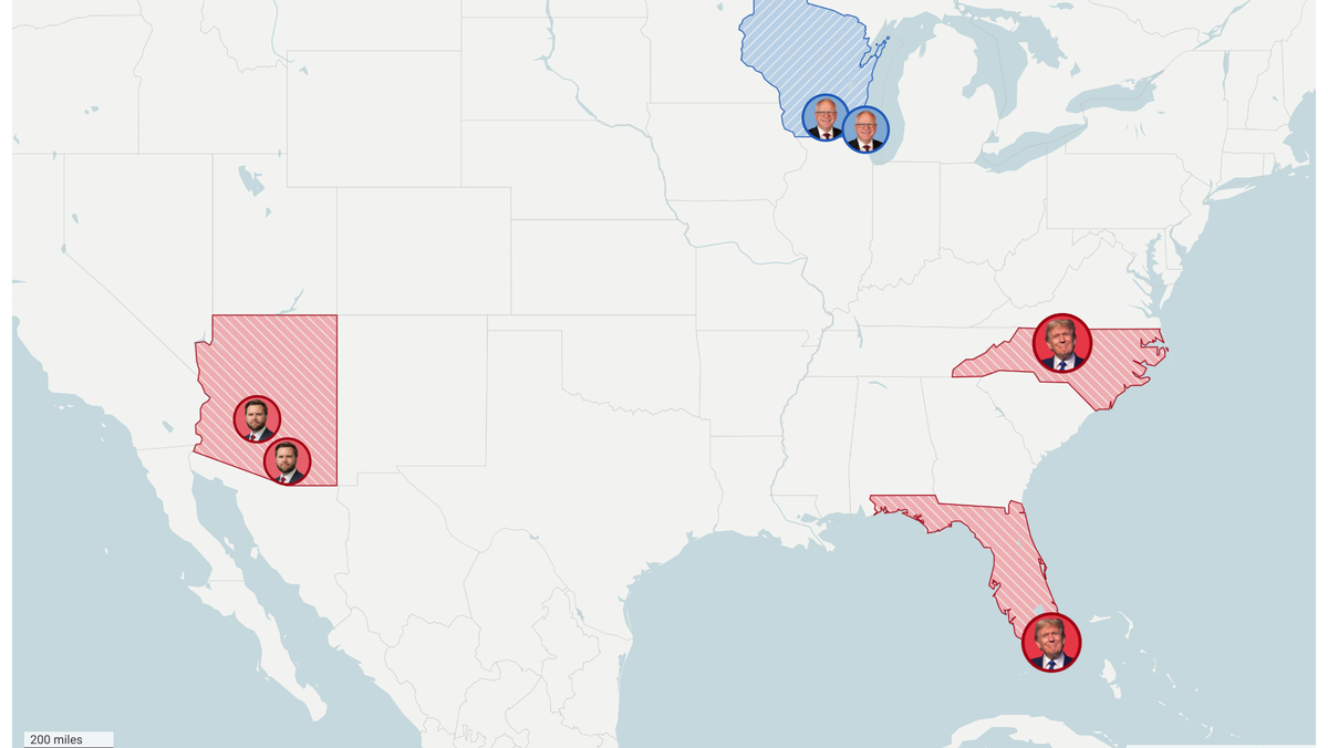 Interactive Map: Where are the presidential candidates on Oct. 22? [Video]