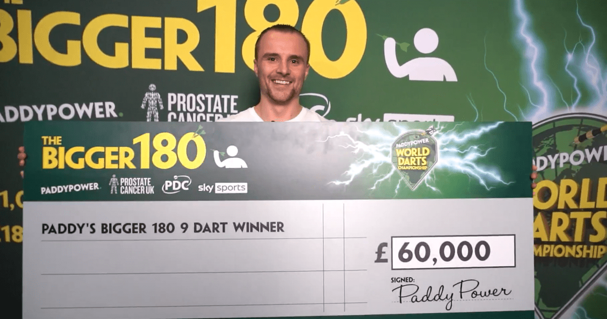 Lucky fan reacts to winning 60,000 for 9-darter at World Darts Championship [Video]